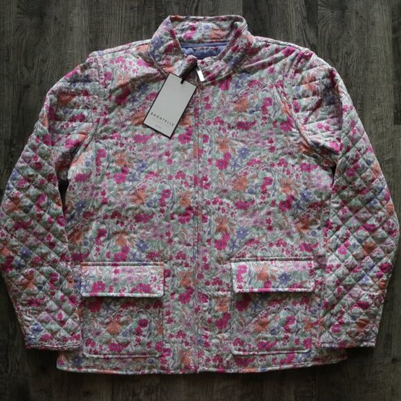 NWT Bagatelle Prism Stem Floral Printed Quilted Jacket Size Medium. Size Large. - Picture 4 of 12